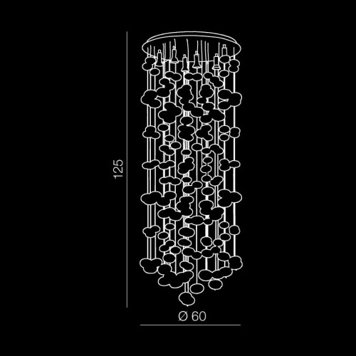 Κρεμαστό Φωτιστικό Από Γυαλί Διάφανο - 9x GU10 40W Luvia XL - AZzardo