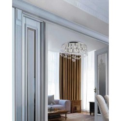 Φωτιστικό Οροφής Από Γυαλί Διάφανο - 10x GU10 40W Luvia 80 - AZzardo