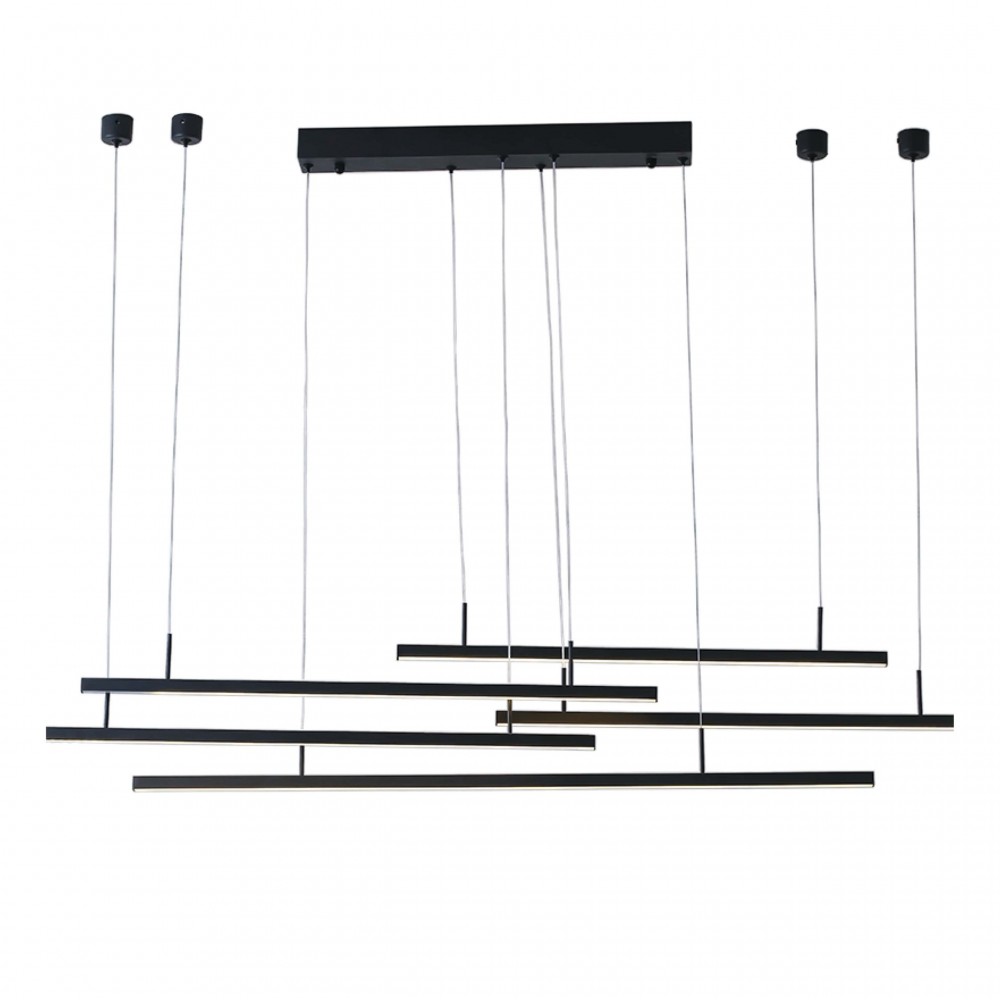 LED Κρεμαστό Φωτιστικό Αλουμινίου Σε Μαύρο Χρώμα - 49W MERLO DIMMABLE - AZzardo