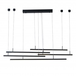 LED Κρεμαστό Φωτιστικό Αλουμινίου Σε Μαύρο Χρώμα - 49W MERLO DIMMABLE - AZzardo