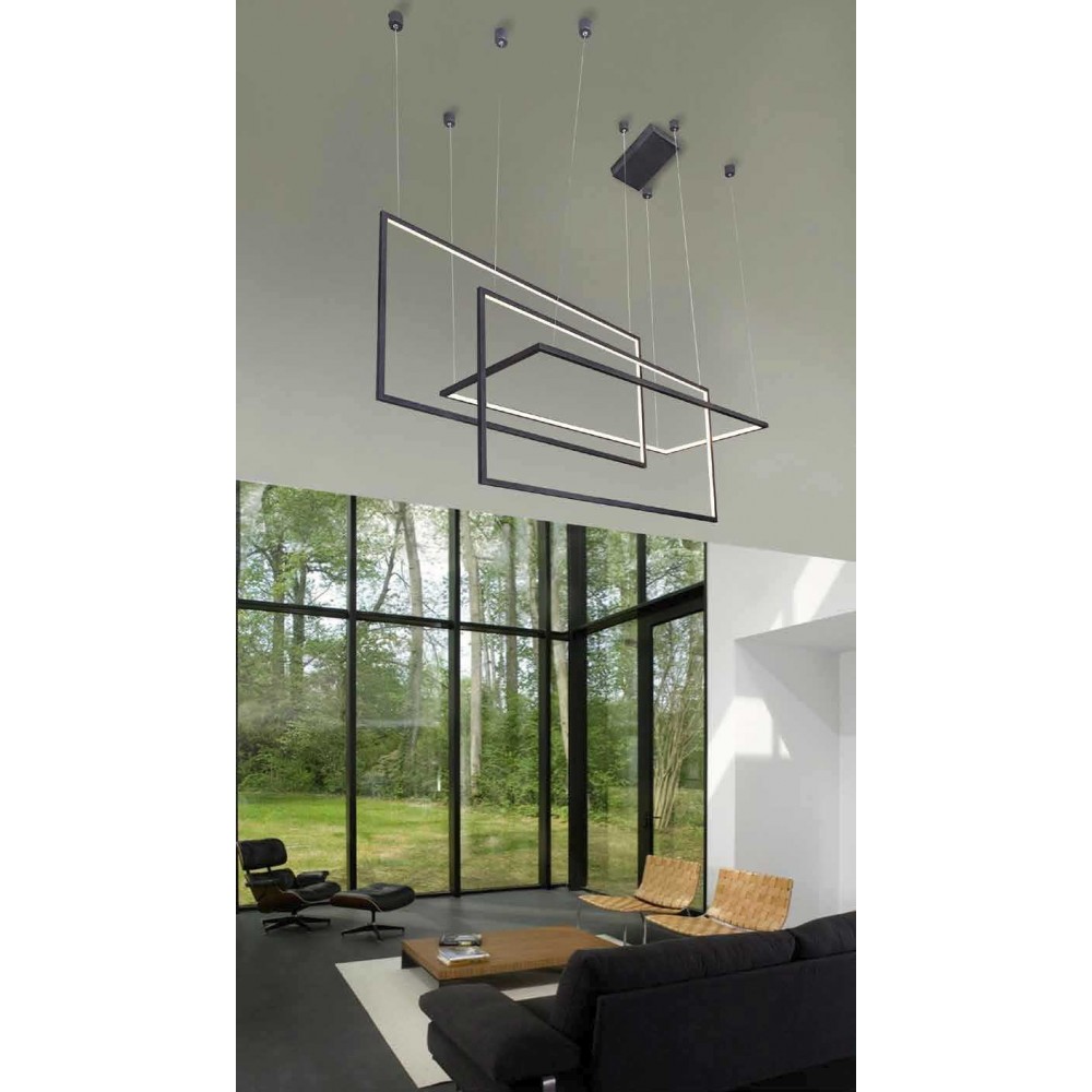 LED Κρεμαστό Φωτιστικό Αλουμινίου Σε Λευκό ή Μαύρο Χρώμα - 135W METRIC DIMMABLE - AZzardo