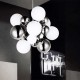 Κρεμαστό Φωτιστικό Πολύφωτο Από Γυαλί Σε Χρώμιο Και Λευκό Χρώμα - 10x G4 12V NOBLE - AZzardo