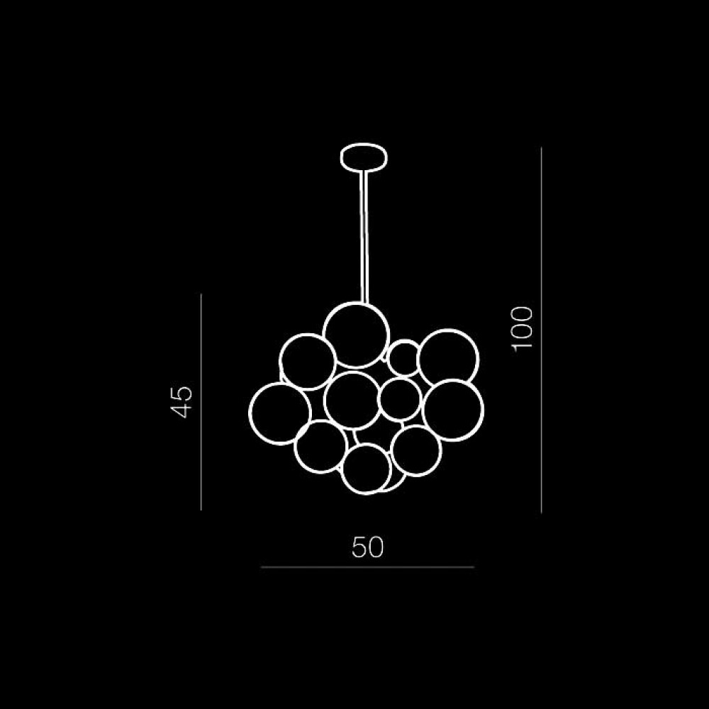 Κρεμαστό Φωτιστικό Πολύφωτο Από Γυαλί Σε Χρώμιο Και Λευκό Χρώμα - 10x G4 12V NOBLE - AZzardo