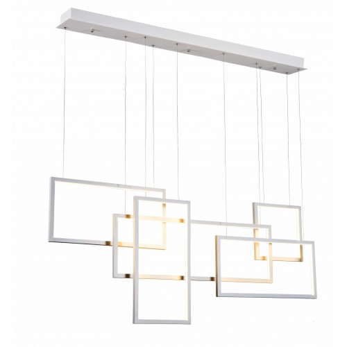 LED Κρεμαστό Φωτιστικό Αλουμινίου Σε Λευκό ή Μαύρο Χρώμα - 106W DIMMABLE Quadratus - AZzardo