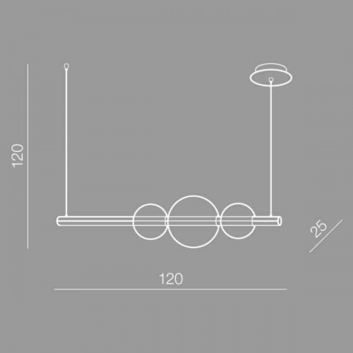 LED Κρεμαστό Φωτιστικό Από Γυαλί - 48W SANDRA DIMMABLE - AZzardo