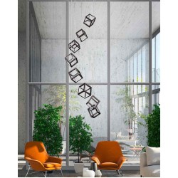 LED Κρεμαστό Φωτιστικό Αλουμινίου Με Κύβους - 150W STRANGE 8 DIMMABLE - AZzardo