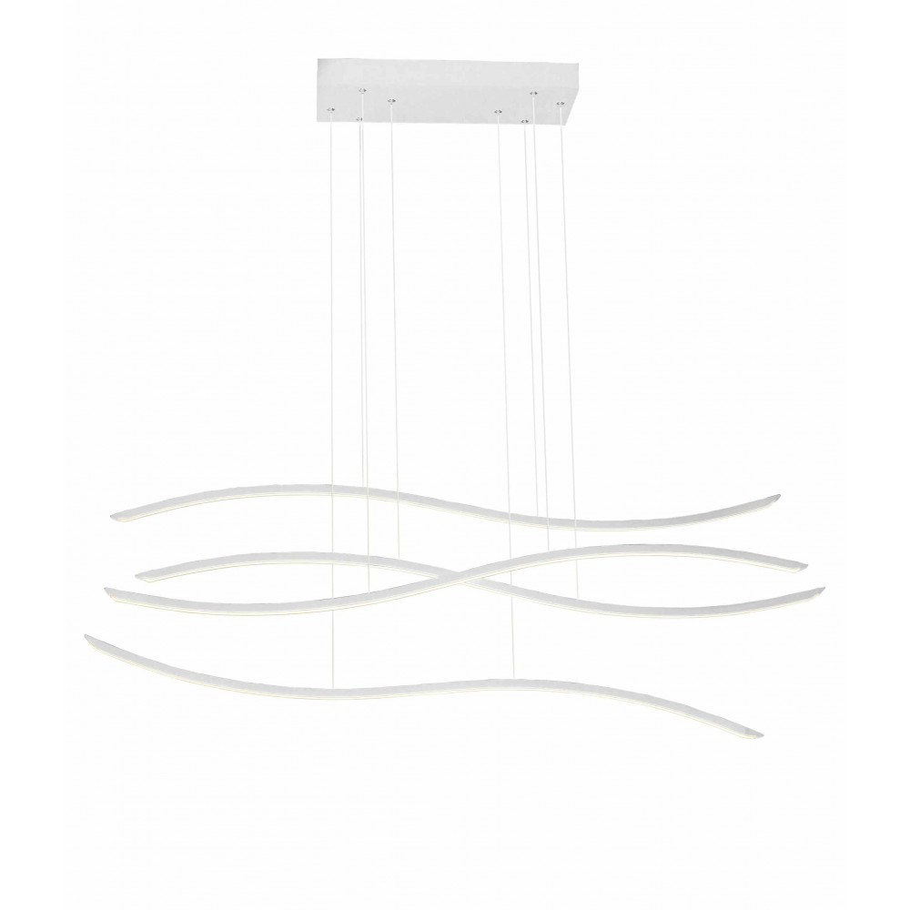 LED Κρεμαστό Φωτιστικό Αλουμινίου Σε Λευκό ή Μαύρο Χρώμα - 70W DIMMABLE WAVES - AZzardo