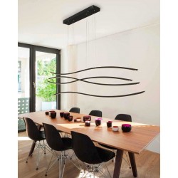 LED Κρεμαστό Φωτιστικό Αλουμινίου Σε Λευκό ή Μαύρο Χρώμα - 70W DIMMABLE WAVES - AZzardo
