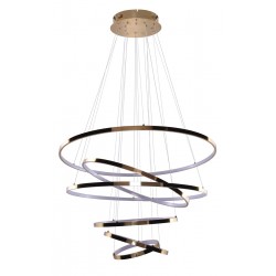 LED Κρεμαστό Φωτιστικό Με Έξι Κύκλους Αλουμινίου Χρυσό 140W Wheel 6 LONG DIMMABLE - AZzardo