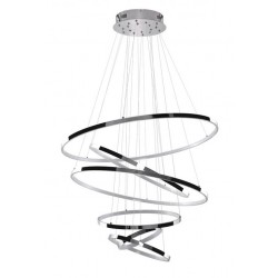 LED Κρεμαστό Φωτιστικό Με Έξι Κύκλους Αλουμινίου Χρώμιο 140W Wheel 6 LONG DIMMABLE - AZzardo