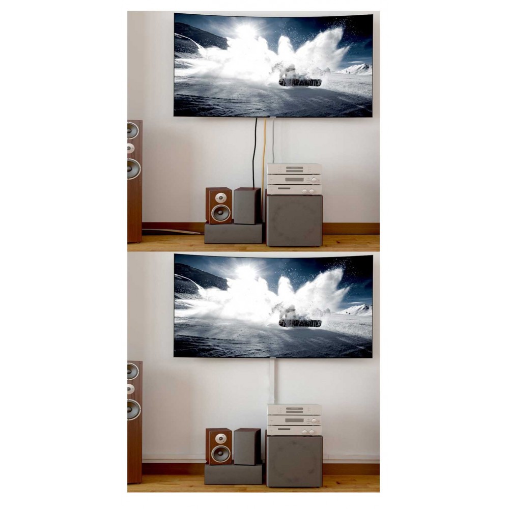 Κανάλι Καλωδίων Αυτοκόλλητο 20x13 Κλειστό Λευκό 2 μέτρα - BASSIAKOS