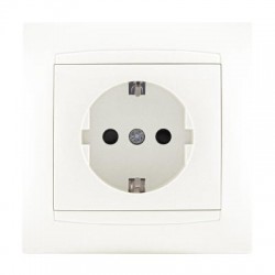 Πρίζα Σούκο Ασφαλείας 16A με Πλαίσιο Περλέ ΧΑΛΚΙΔΑ