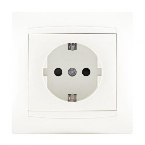 Πρίζα Σούκο Ασφαλείας 16A με Πλαίσιο Περλέ ΧΑΛΚΙΔΑ