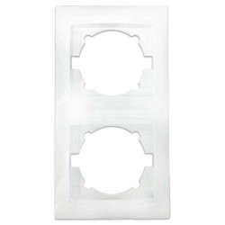 Πλαίσιο Διπλό Κάθετο Για Χωνευτούς Διακόπτες & Πρίζες Περλέ ΧΑΛΚΙΔΑ