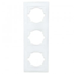 Πλαίσιο Τριπλό Κάθετο Για Χωνευτούς Διακόπτες & Πρίζες - ΠΕΡΛΕ ΧΑΛΚΙΔΑ