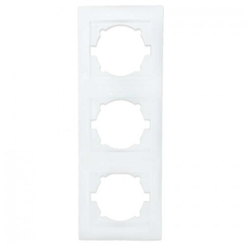 Πλαίσιο Τριπλό Κάθετο Για Χωνευτούς Διακόπτες & Πρίζες - ΠΕΡΛΕ ΧΑΛΚΙΔΑ