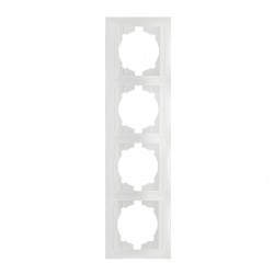 Πλαίσιο Τετραπλό Κάθετο Για Χωνευτούς Διακόπτες & Πρίζες ΧΑΛΚΙΔΑ