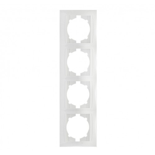 Πλαίσιο Τετραπλό Κάθετο Για Χωνευτούς Διακόπτες & Πρίζες ΧΑΛΚΙΔΑ