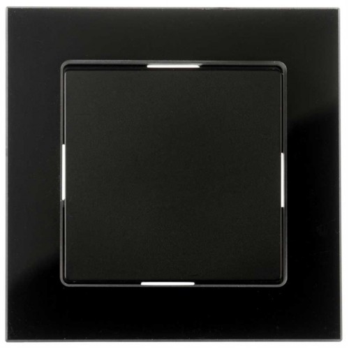 Διακόπτης Απλός Μονός Χωνευτός Μαύρο Γυαλί ΝΕΦΕΛΗ