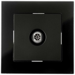 Πρίζα TV Διελεύσεως Χωνευτή Μαύρο Γυαλί ΝΕΦΕΛΗ