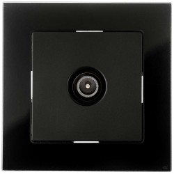 Πρίζα TV Τερματική Χωνευτή Μαύρο Γυαλί ΝΕΦΕΛΗ