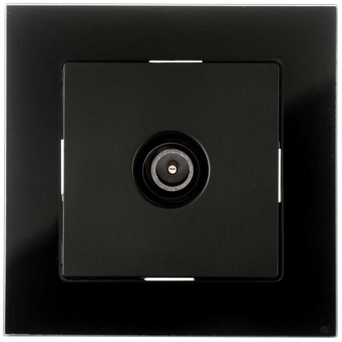 Πρίζα TV Τερματική Χωνευτή Μαύρο Γυαλί ΝΕΦΕΛΗ