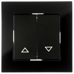 Μπουτόν Ρολλών Χωνευτό Μαύρο Γυαλί ΝΕΦΕΛΗ