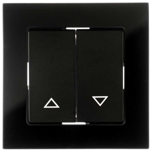 Μπουτόν Ρολλών Χωνευτό Μαύρο Γυαλί ΝΕΦΕΛΗ