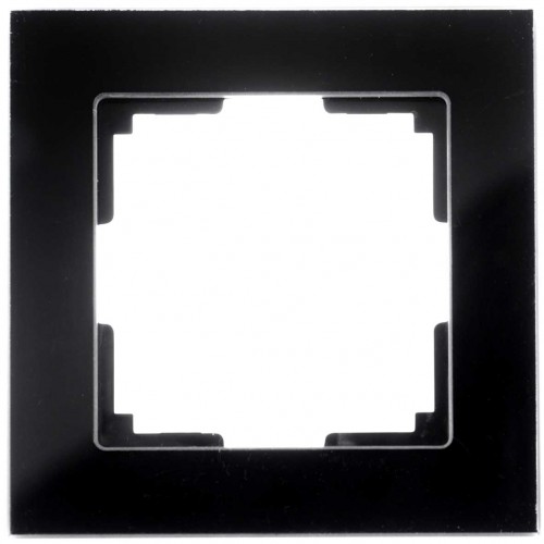 Πλαίσιο Μονό Για Χωνευτούς Διακόπτες & Πρίζες Μαύρο Γυαλί ΝΕΦΕΛΗ