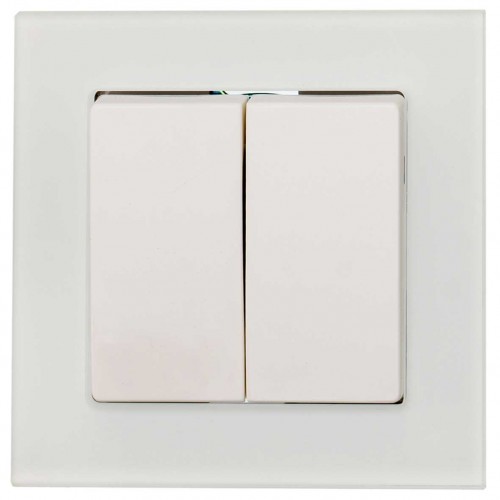 Διακόπτης Κομμυτατέρ Χωνευτός Λευκό Γυαλί ΝΕΦΕΛΗ