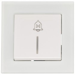 Μπουτόν Κουδουνιού Χωνευτό Λευκό Γυαλί ΝΕΦΕΛΗ