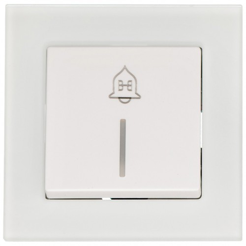 Μπουτόν Κουδουνιού Χωνευτό Λευκό Γυαλί ΝΕΦΕΛΗ