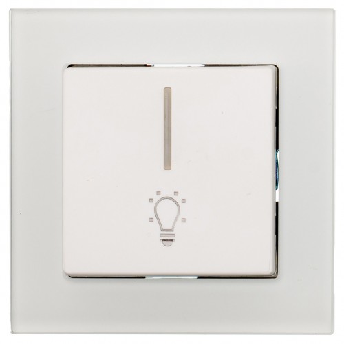 Μπουτόν Φωτισμού Με LED 220V Χωνευτό Λευκό Γυαλί ΝΕΦΕΛΗ