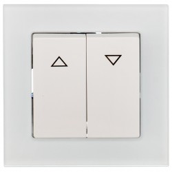 Μπουτόν Ρολλών Χωνευτό Λευκό Γυαλί ΝΕΦΕΛΗ