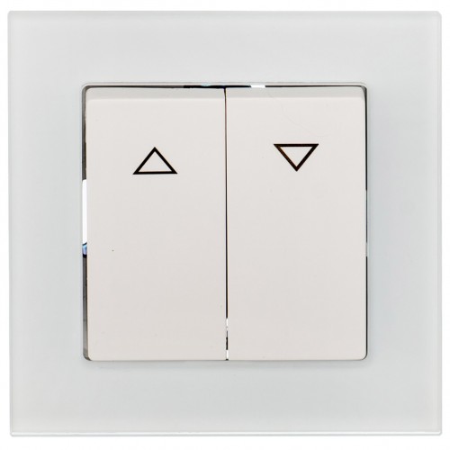 Μπουτόν Ρολλών Χωνευτό Λευκό Γυαλί ΝΕΦΕΛΗ