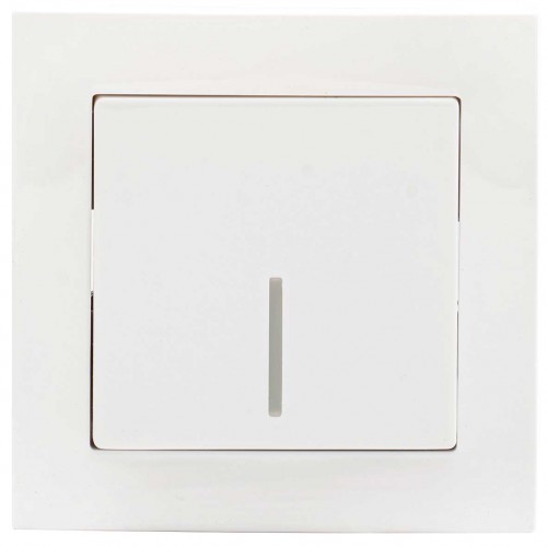 Διακόπτης Απλός Μονός με LED Χωνευτός ΝΕΦΕΛΗ