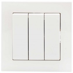 Διακόπτης Απλός Τριών Πλήκτρων Χωνευτός ΝΕΦΕΛΗ