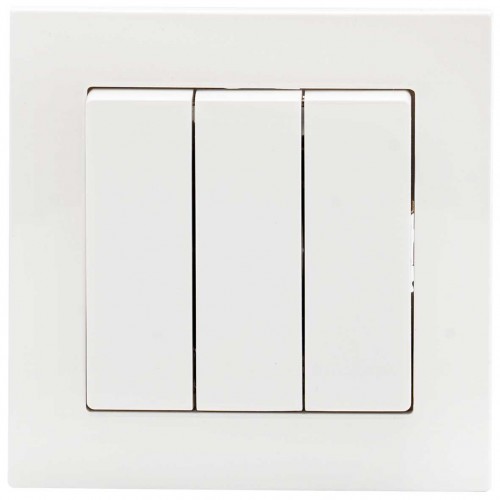 Διακόπτης Απλός Τριών Πλήκτρων Χωνευτός ΝΕΦΕΛΗ