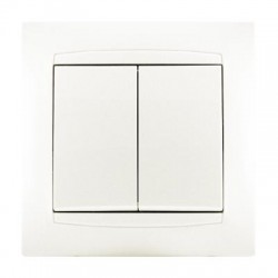 Διακόπτης K/R 10AX με Πλαίσιο Περλέ ΧΑΛΚΙΔΑ