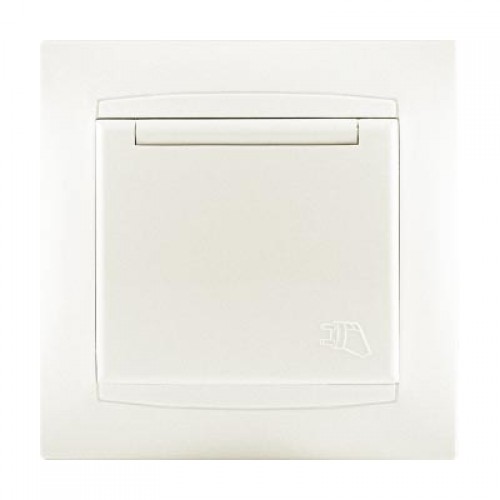 Πρίζα Σούκο Ασφαλείας με Καπάκι 16A Περλέ ΧΑΛΚΙΔΑ