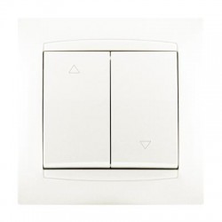 Διακόπτης Ρολλών 10AX με Πλαίσιο Λευκό ΧΑΛΚΙΔΑ