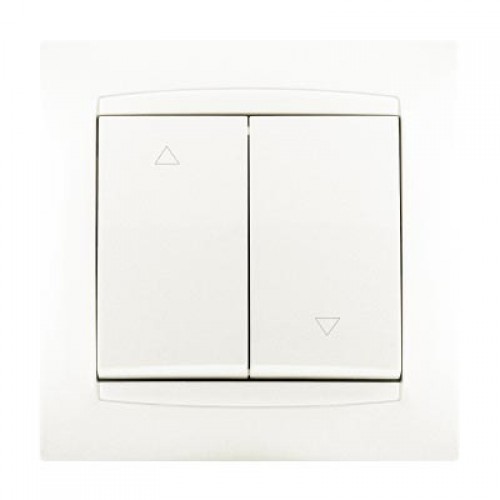 Διακόπτης Ρολλών 10AX με Πλαίσιο Λευκό ΧΑΛΚΙΔΑ