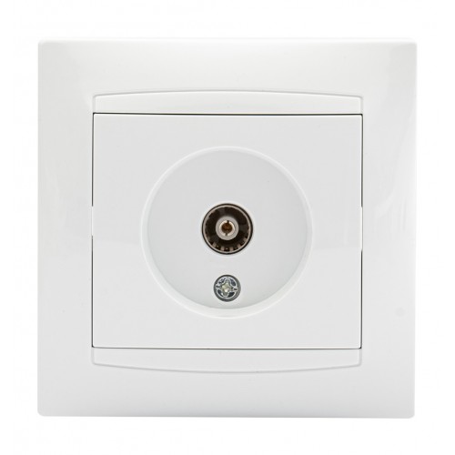 Πρίζα TV Διελεύσεως Χωνευτή Περλέ ΧΑΛΚΙΔΑ