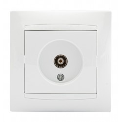 Πρίζα TV Τερματική Χωνευτή Περλέ ΧΑΛΚΙΔΑ