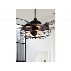 Ανεμιστήρας Οροφής Με Τέσσερα Πτερύγια 3xE27 Industri Black - FANAWAY