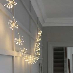 ΜΠΟΥΚΕΤΑΚΙΑ 120 MINI LED, ΜΕ ΜΕΤΑΣΧΗΜΑΤΙΣΤΗ, 6 ΜΠΟΥΚΕΤΑ x 20 LED, ΑΣΗΜΙ ΧΑΛΚΟΣ, ΘΕΡΜΟ ΛΕΥΚΟ LED, ΑΠΟΣΤΑΣΗ ΜΠΟΥΚΕΤΩΝ  30cm, ΠΡΟΕΚΤΑΣΗ ΠΑΡΟΧΗΣ 3m, IP44 Magic Christmas