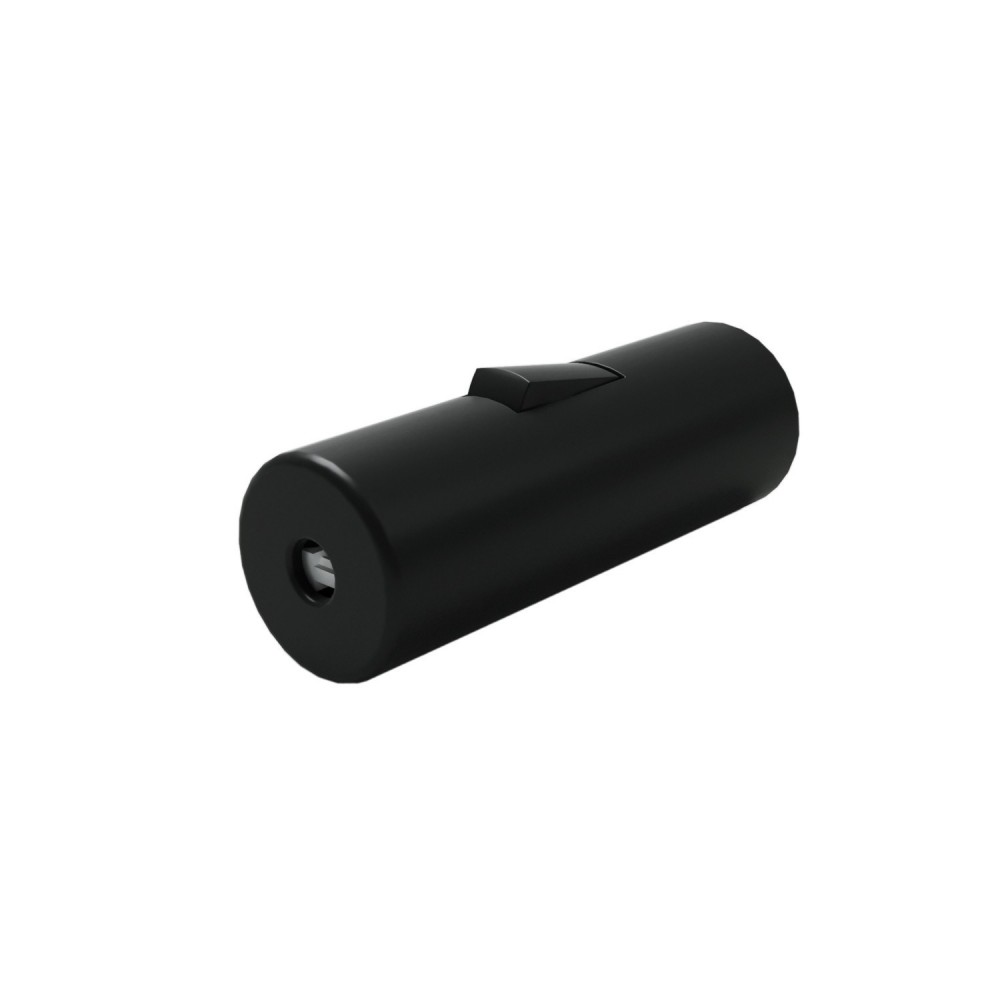 Κυλινδρικό Διακοπτάκι Ενδιάμεσο με Γείωση - Μαύρο - Creative Cables