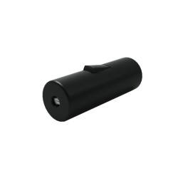 Κυλινδρικό Διακοπτάκι Ενδιάμεσο με Γείωση - Μαύρο - Creative Cables