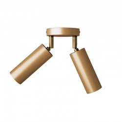 Φωτιστικό Τοίχου ή Οροφής Μεταλλικό με 2 Σποτ Tub-E14 και στρογγυλή ροζέτα - Μπρονζέ - Creative Cables