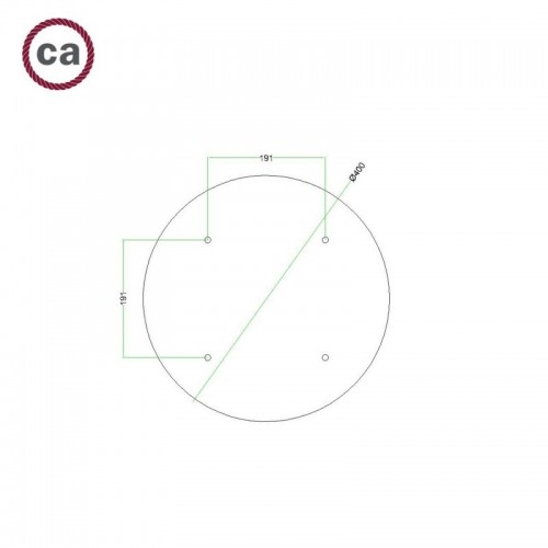 Φωτιστικό Οροφής Μεταλλικό με 4 Σποτ Tub-E14 και στρογγυλή ροζέτα Rose-One XXL - Λευκό ΜΑΤ - Creative Cables